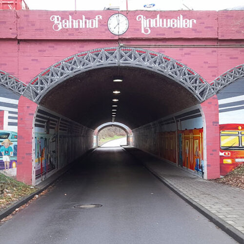 Graffiti Auftrag Bahnhof Lindweiler
