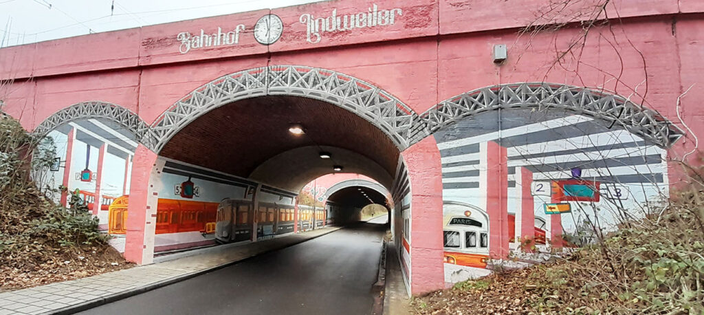 Graffiti Auftrag Bahnhof Lindweiler
